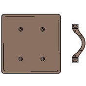 Bryant NP24 Strap Mounted Blank Plate, 2-Gang, Standard, Brown Nylon