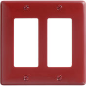 Bryant NP262R Styleline Rectangular Plate, 2-Gang, Standard, Red Nylon