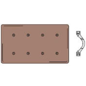 Bryant NP44 Strap Mounted Blank Plate, 4-Gang, Standard, Brown Nylon