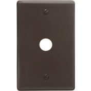 Bryant NP737 Telephone and Coax Plate, 1-Gang, Standard, Brown Nylon