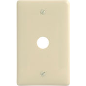 Bryant NP737AL Telephone and Coax Plate, 1-Gang, Std, Almond Nylon, Box