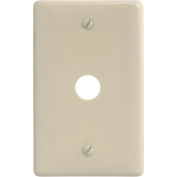 Bryant NP737I Telephone and Coax Plate, 1-Gang, Standard, Ivory Nylon, 625 open