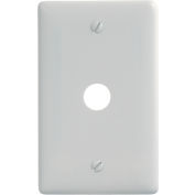 Bryant NP737W Telephone and Coax Plate, 1-Gang, Standard, White Nylon, 6.25
