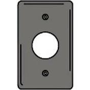 Bryant NP7GY Single Receptacle Plate, 1-Gang, Standard, Gray Nylon, 1.40 open