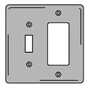 Bryant NPJ126GY Toggle Styleline Combo Plate, 2-Gang, Mid-Size, Gray Nylon