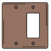 Bryant NPJ1326 Blank Styleline Combo Plate, 2-Gang, Mid-Size, Brown Nylon