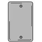 Bryant NPJ13GY Box Mounted Blank Plate, 1-Gang, Mid-Size, Gray Nylon