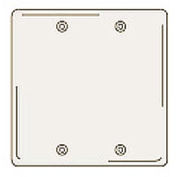 Bryant NPJ23AL Box Mounted Blank Plate, 2-Gang, Mid-Size, Almond Nylon