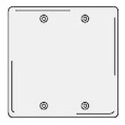 Bryant NPJ23W Box Mounted Blank Plate, 2-Gang, Mid-Size, White Nylon