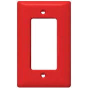 Bryant NPJ26R Styleline Rectangular Plate, 1-Gang, Mid-Size, Red Nylon