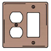Bryant NPJ826 Styleline Rectangular Plate, 3-Gang, Mid-Size, Brown Nylon, Duplex