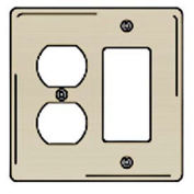 Bryant NPJ826I Styleline Rectangular Plate, 3-Gang, Mid-Size, Ivory Nylon, Duplex