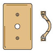 Bryant SBP12 Telephone and Coax Plate, 1-Gang, Standard, Brass Plated, Strap