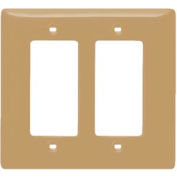 Bryant SBP262 Styleline Rectangular Plate, 2-Gang, Standard, Brass Plated