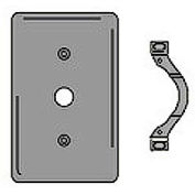 Bryant SCH12 Telephone and Coax Plate, 1-Gang, Standard, Chrome Plated