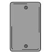 Bryant SCH13 Box Mounted Blank Plate, 1-Gang, Standard, Chrome Plated