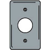 Bryant SCH7 Single Receptacle Plate, 1-Gang, Standard, Chrome Plated, 1.40 open