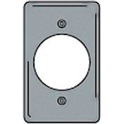 Bryant SCH723 Single Receptacle Plate, 1-Gang, Standard, Chrome Plated, 2.15 open