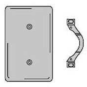 Bryant SS14 Strap Mounted Blank Plate, 1-Gang, Standard, Satin Stainless