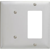 Bryant SS1426 Blank Styleline Combo Plate, 2-Gang, Standard, Satin Stainless