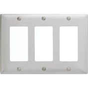 Bryant SS263 Styleline Rectangular Plate, 3-Gang, Standard, Satin Stainless