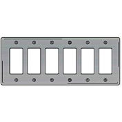 Bryant SS266 Styleline Rectangular Plate, 6-Gang, Standard, Satin Stainless