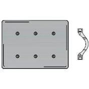 Bryant SS44 Strap Mounted Blank Plate, 4-Gang, Standard, Satin Stainless