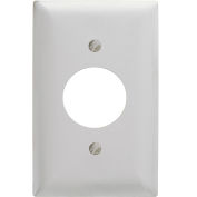 Bryant SS7 Single Receptacle Plate, 1-Gang, Standard, Satin Stainless, 1.40 open