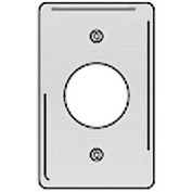 Bryant SS720 Single Receptacle Plate, 1-Gang, Standard, Satin Stainless, 1.60 open