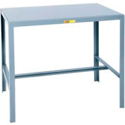 Little Giant® Stationary Machine Table W/ Angled Leg, Steel Square Edge, 36"Wx24"Dx36"H, Gray
