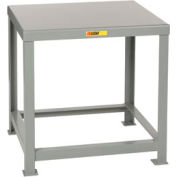 Little Giant® Stationary Machine Table W/ Angled Leg, Steel Square Edge, 36"W x 30"D, Gray