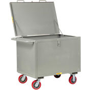 Steel Box Truck, Solid Sides, 2000 lbs., 24" x 36", Non-Marking Poly, Hinged Lid
