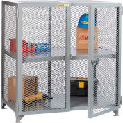 Little Giant® Welded Storage Locker w/Center Shelf, Mesh Sides, 49"W x 33"D x 52"H