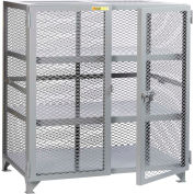 Little Giant® Welded Storage Locker w/2 Center Shelves, Mesh Sides, 49"W x 27"D x 52"H