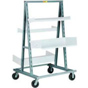 Little Giant® A-Frame Adjustable Tray Shelf Truck AFS-3640-6PH, Double-Sided