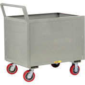 Little Giant® 4-Sided Box Trucks w/Ergo Handle, Solid Sides, 2000 lb, 30x48, Poly Wheels