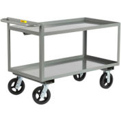Little Giant® Merchandise Collector GL-3048-8PYBK, Tray Type Shelves 30x48 Poly Wheels