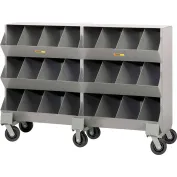 Global Industrial 7 Shelf Steel Shelving with (36) 4 H Plastic Shelf Bins,  Yellow, 36x12x39