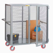 Little Giant® HD Job Site Security Box Truck w/Handle, No Center Shelf, 30x60, 6" Poly Wheels