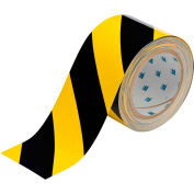 Brady® 104347 ToughStripe Floor Marking Tape, Polyester 3"W X 100'L Black/Yellow