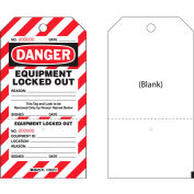 Brady® CLT2 Danger Equipment Locked Out Tag, Two-Part Tags With Stubs, HD Polyester, 25/Pack