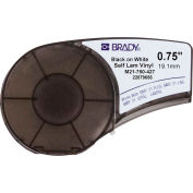 Brady BMP21 Series Self-Laminating Vinyl Wire And Cable Labels, 3-4"W X 14'L, Blk-Wht, M21-750-427
