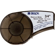 Brady BMP21 Series Nylon Cloth Wire & Cable Labels, 3-4"W X 16'L, Black-White, M21-750-499