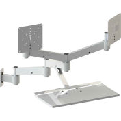 Built Systems Dual Monitor Arm, White