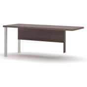Bestar® Return Table with Metal Legs - 71" - Bark Grey - Pro-Linea Series