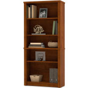 Bestar® Bookcase, 5 Shelves - 66-3/4"H - Tuscany Brown - Embassy Series