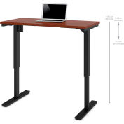 Bestar® Height Adjustable Table - Electric - 48" x 24" x 28" - 45"H Bordeaux