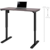 Bestar® Height Adjustable Table - Electric - 48" x 24" x 28" - 45"H Slate