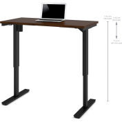 Bestar® Height Adjustable Table - Electric - 48" x 24" x 28" - 45"H Chocolate