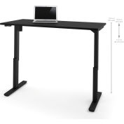 Bestar® Height Adjustable Table - Electric - 60" x 30" x 28" - 45"H Black